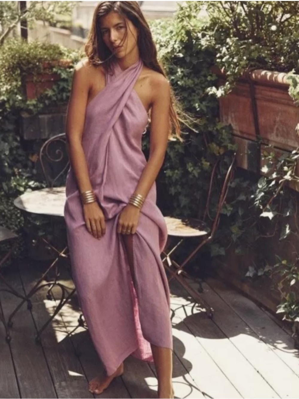 Zara - Linen Halter Dress